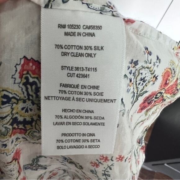 Joie Light and Airy Floral Print Top Blouse - xs - Picture 10 of 10